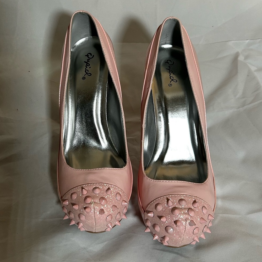 Pink Studded Women's Heels
